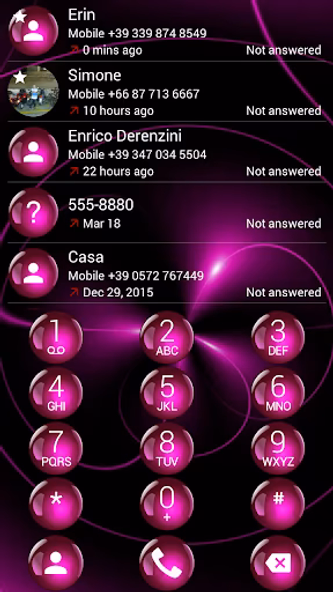 Dialer Theme Sphere Pink drupe Screenshot 2 - AppWisp.com Dialer Theme Sphere Pink drupe Screenshot 2 - AppWisp.com