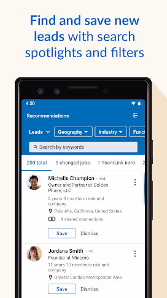 LinkedIn Sales Navigator Screenshot 2 - AppWisp.com LinkedIn Sales Navigator Screenshot 2 - AppWisp.com
