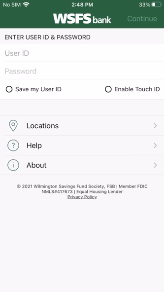 WSFS Bank Screenshot 1 - AppWisp.com WSFS Bank Screenshot 1 - AppWisp.com