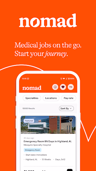 Nomad: Travel Healthcare Jobs Screenshot 1 - AppWisp.com Nomad: Travel Healthcare Jobs Screenshot 1 - AppWisp.com