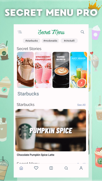 Secret Menu for Starbucks VIPs Screenshot 1 - AppWisp.com Secret Menu for Starbucks VIPs Screenshot 1 - AppWisp.com