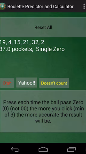 Roulette Predictor &Calculator Screenshot 2 - AppWisp.com Roulette Predictor &Calculator Screenshot 2 - AppWisp.com