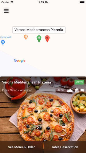 Verona Mediterranean Pizzeria Screenshot 2 - AppWisp.com Verona Mediterranean Pizzeria Screenshot 2 - AppWisp.com