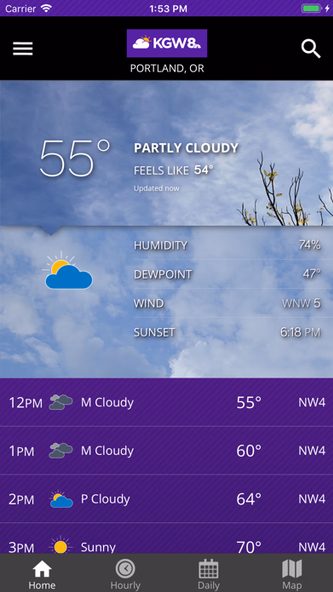 Portland Weather from KGW 8 Screenshot 1 - AppWisp.com Portland Weather from KGW 8 Screenshot 1 - AppWisp.com