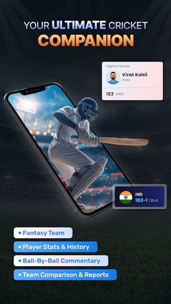 Cricket LineX: Fast Live score Screenshot 1 - AppWisp.com Cricket LineX: Fast Live score Screenshot 1 - AppWisp.com