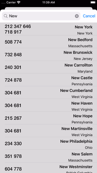 Area Codes Screenshot 2 - AppWisp.com Area Codes Screenshot 2 - AppWisp.com