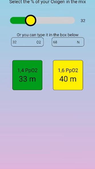 Nitrox EAN Calculator Screenshot 2 - AppWisp.com Nitrox EAN Calculator Screenshot 2 - AppWisp.com