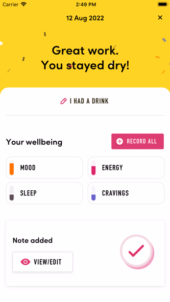 TRY DRY: The Dry January app Screenshot 4 - AppWisp.com TRY DRY: The Dry January app Screenshot 4 - AppWisp.com