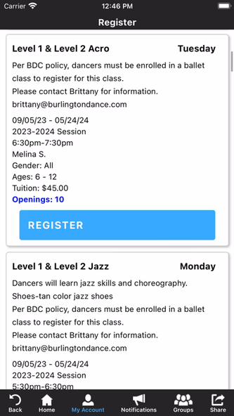 Burlington Dance Center Screenshot 3 - AppWisp.com Burlington Dance Center Screenshot 3 - AppWisp.com