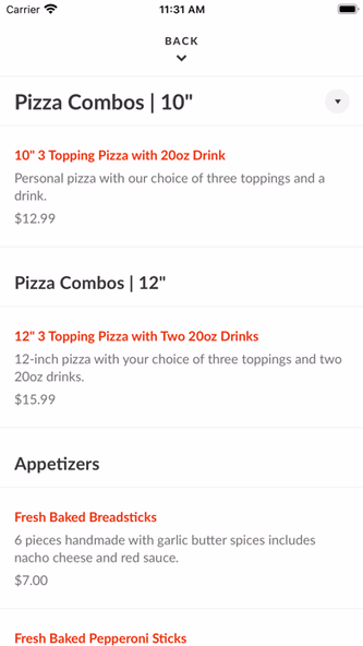 Bruno's Pizza- South Bend Screenshot 3 - AppWisp.com Bruno's Pizza- South Bend Screenshot 3 - AppWisp.com