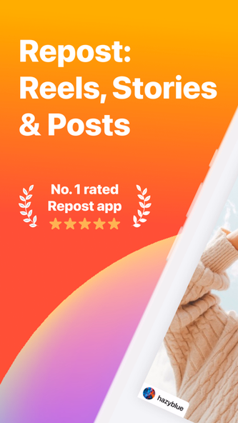 Repost: For Stories and Reels Screenshot 1 - AppWisp.com Repost: For Stories and Reels Screenshot 1 - AppWisp.com