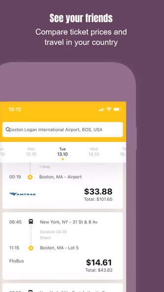 CheckMyBus: Bus Comparison App Screenshot 2 - AppWisp.com CheckMyBus: Bus Comparison App Screenshot 2 - AppWisp.com
