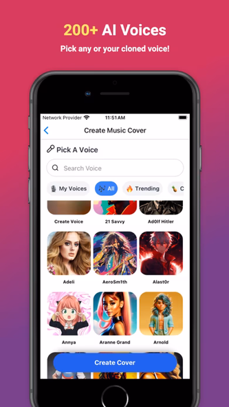 Vox AI Music & Cover Generator Screenshot 2 - AppWisp.com Vox AI Music & Cover Generator Screenshot 2 - AppWisp.com
