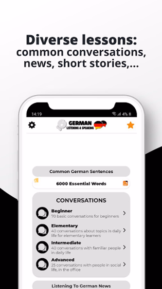 German ー Listening・Speaking Screenshot 3 - AppWisp.com German ー Listening・Speaking Screenshot 3 - AppWisp.com