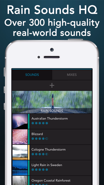 Rain Sounds HQ: sleep aid Screenshot 1 - AppWisp.com Rain Sounds HQ: sleep aid Screenshot 1 - AppWisp.com