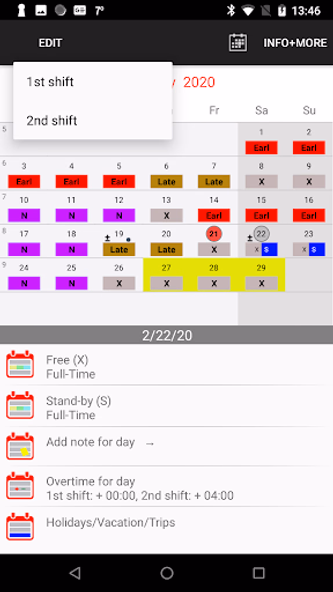 Roster-Calendar Screenshot 3 - AppWisp.com