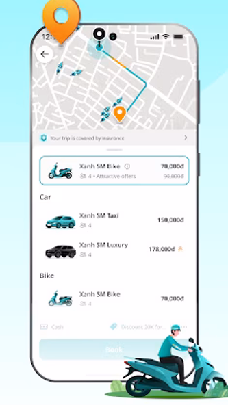 Xanh SM: Book EV rides Screenshot 3 - AppWisp.com Xanh SM: Book EV rides Screenshot 3 - AppWisp.com