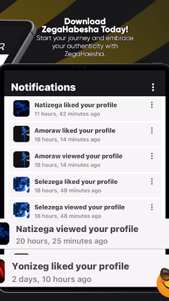ZegaHabesha Dating App Screenshot 4 - AppWisp.com ZegaHabesha Dating App Screenshot 4 - AppWisp.com