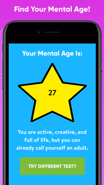 Mental Age Test - Calculator Screenshot 2 - AppWisp.com Mental Age Test - Calculator Screenshot 2 - AppWisp.com