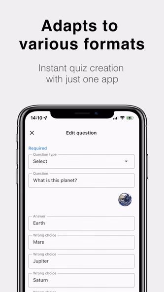 TestMaker: make your own quiz Screenshot 3 - AppWisp.com TestMaker: make your own quiz Screenshot 3 - AppWisp.com