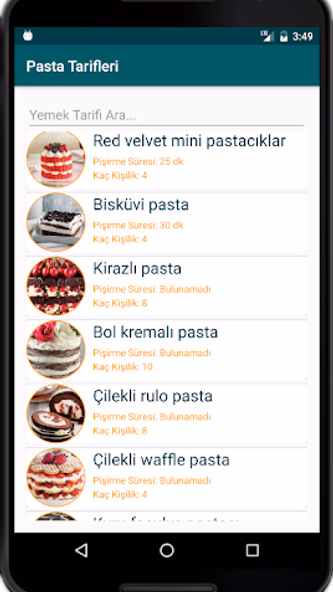 İnternetsiz Pasta Tarifleri Screenshot 2 - AppWisp.com İnternetsiz Pasta Tarifleri Screenshot 2 - AppWisp.com