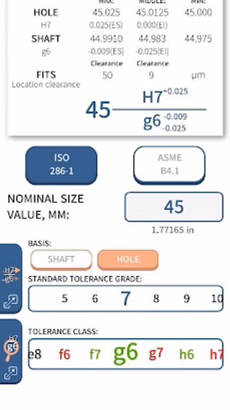 Tolerance and fits ISO Screenshot 2 - AppWisp.com Tolerance and fits ISO Screenshot 2 - AppWisp.com