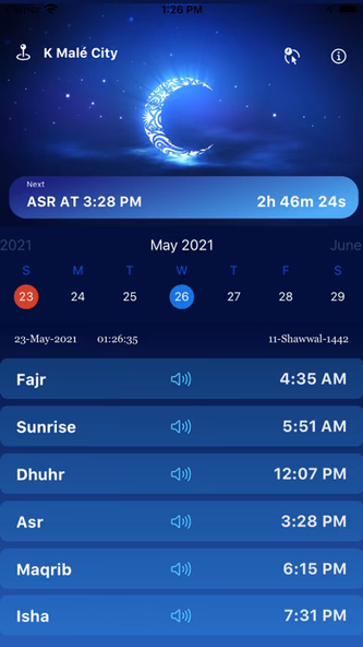 Daily Salat | Maldives Screenshot 1 - AppWisp.com Daily Salat | Maldives Screenshot 1 - AppWisp.com