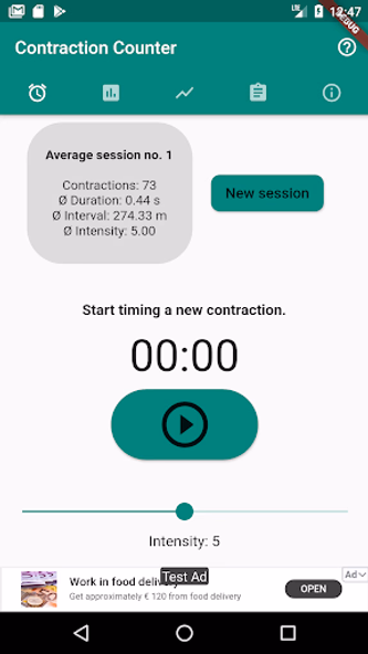 Contraction Counter (Labor Tra Screenshot 4 - AppWisp.com Contraction Counter (Labor Tra Screenshot 4 - AppWisp.com