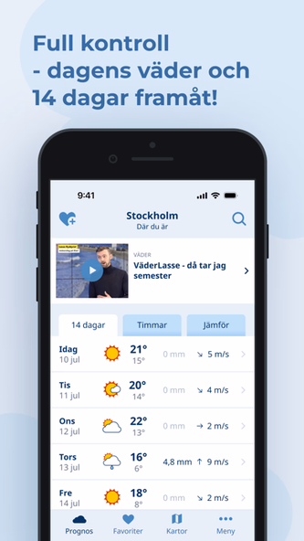 Klart - Väder Screenshot 1 - AppWisp.com Klart - Väder Screenshot 1 - AppWisp.com