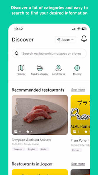 Halal Navi - Restaurant Mosque Screenshot 2 - AppWisp.com Halal Navi - Restaurant Mosque Screenshot 2 - AppWisp.com