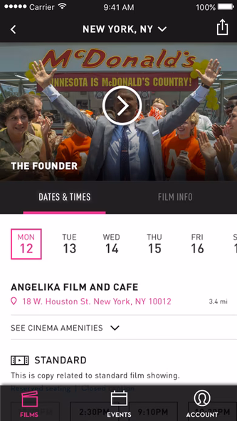 Angelika Film Center & Cafe Screenshot 4 - AppWisp.com Angelika Film Center & Cafe Screenshot 4 - AppWisp.com