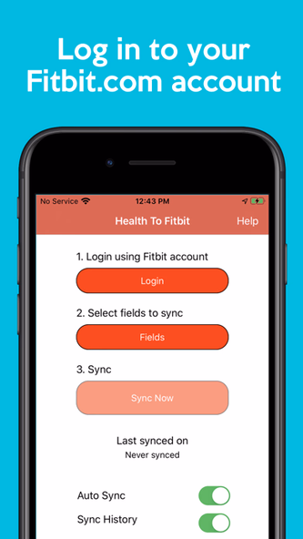 Fitbit Sync From Apple Health Screenshot 1 - AppWisp.com Fitbit Sync From Apple Health Screenshot 1 - AppWisp.com