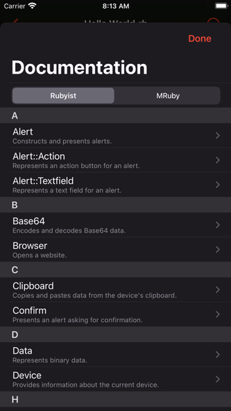 Rubyist - Ruby Scripting Screenshot 3 - AppWisp.com Rubyist - Ruby Scripting Screenshot 3 - AppWisp.com